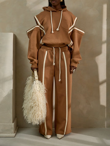 Detachable Sleeve Hooded Sport Set