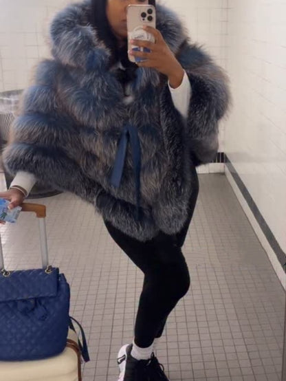 Unique Hooded Poncho Jacket