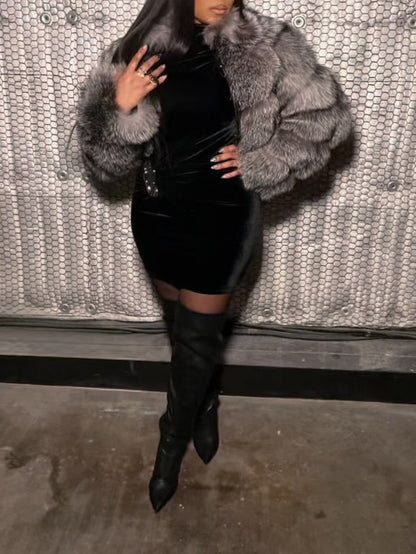 Silver Fox Cropped Jacket