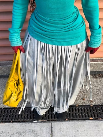 Stylish Tassel Wrap Jogging Pants