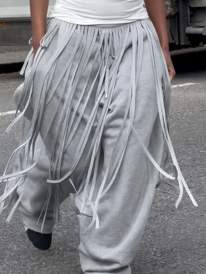 Stylish Tassel Wrap Jogging Pants