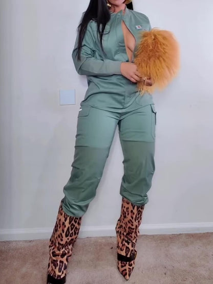 Women's Cargo Jumpsuit