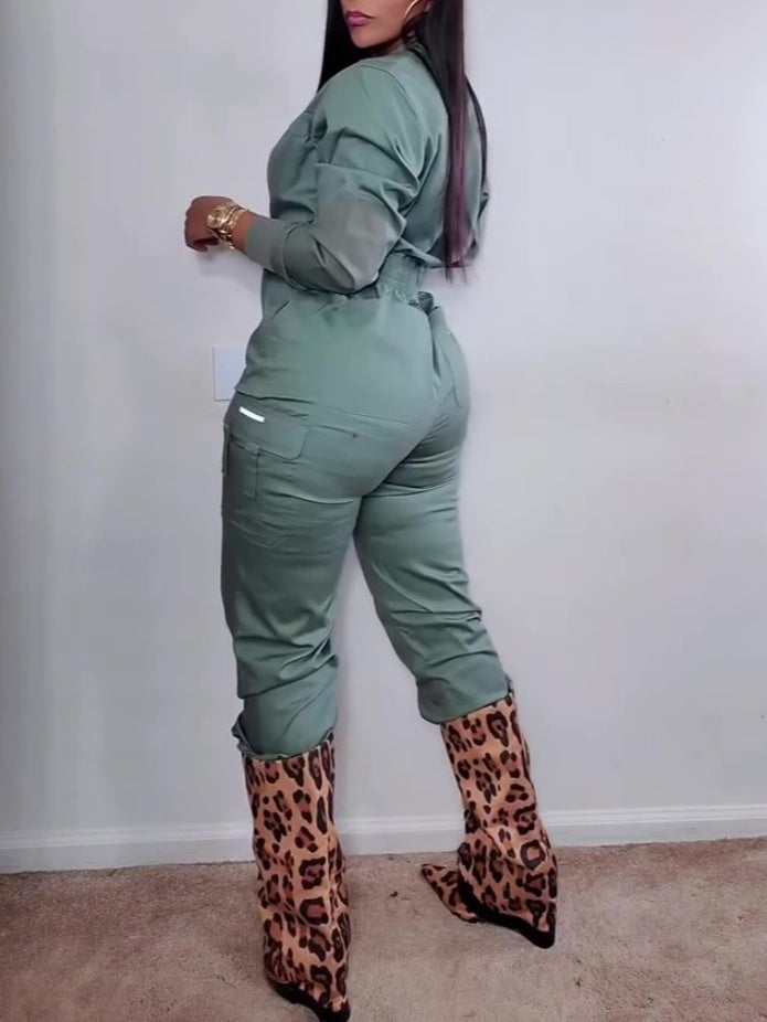 Women's Cargo Jumpsuit