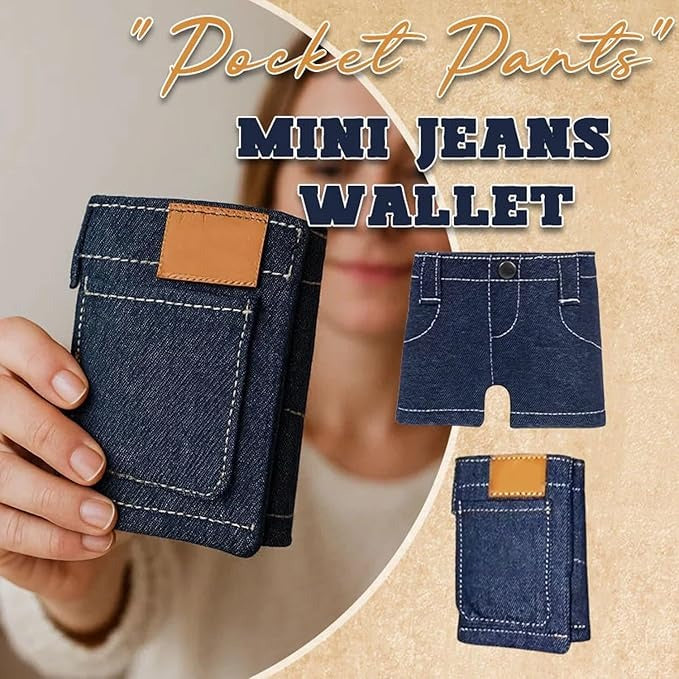 Pocket Jeans Mini Jeans Wallet Unisex