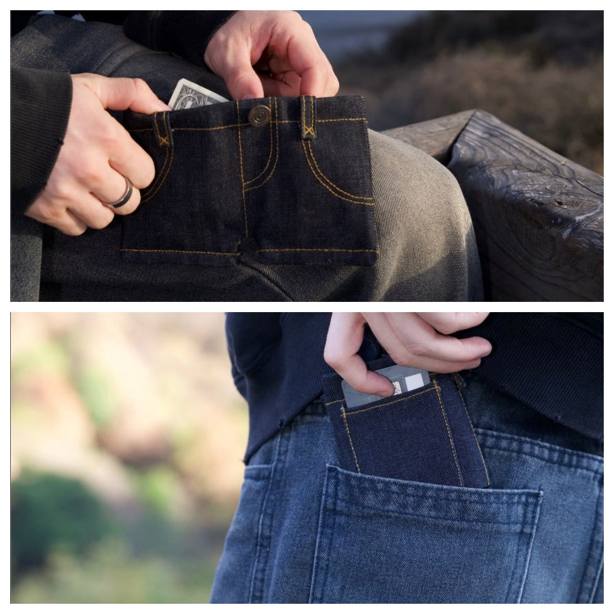 Pocket Jeans Mini Jeans Wallet Unisex