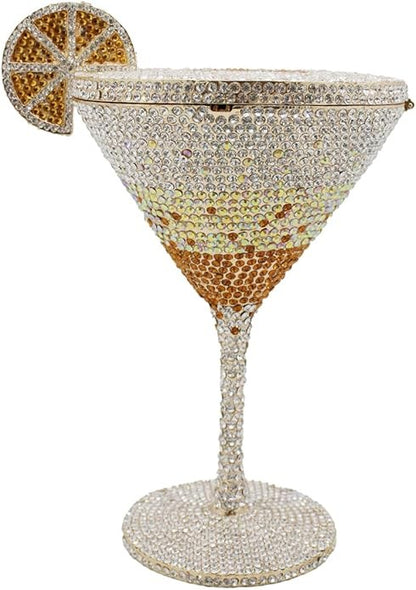 Cocktail Goblet Rhinestone Clutch