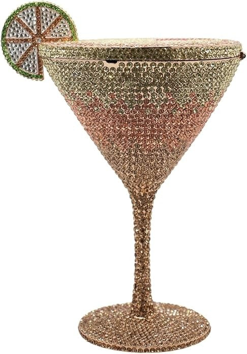 Cocktail Goblet Rhinestone Clutch