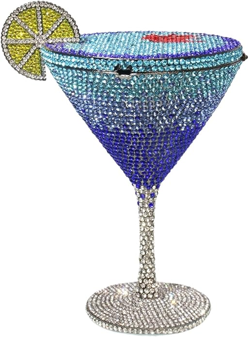 Cocktail Goblet Rhinestone Clutch