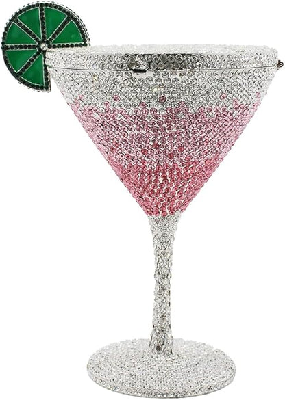 Cocktail Goblet Rhinestone Clutch