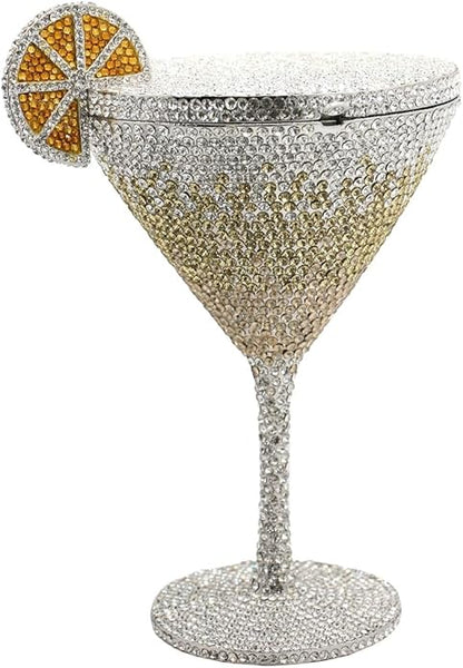 Cocktail Goblet Rhinestone Clutch