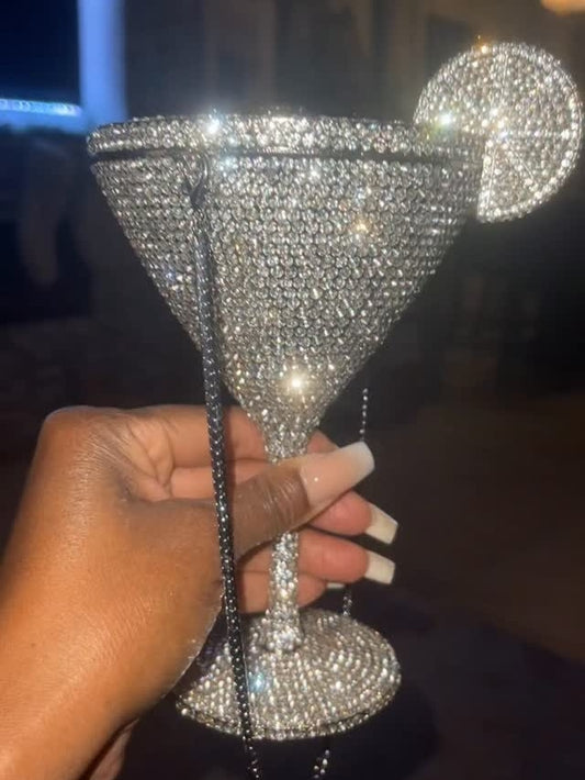 Cocktail Goblet Rhinestone Clutch