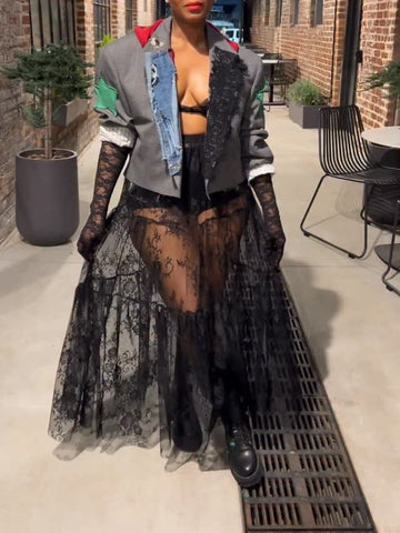 Hooded Crop Blazer