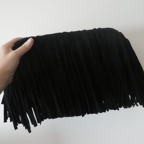 Oversized Fringe Clutch