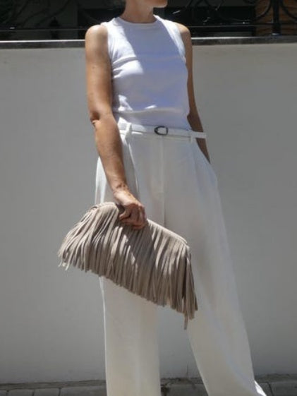 Oversized Fringe Clutch