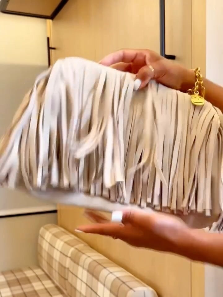 Oversized Fringe Clutch