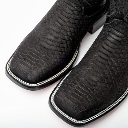 Men's Handcrafted Matte Python Boots