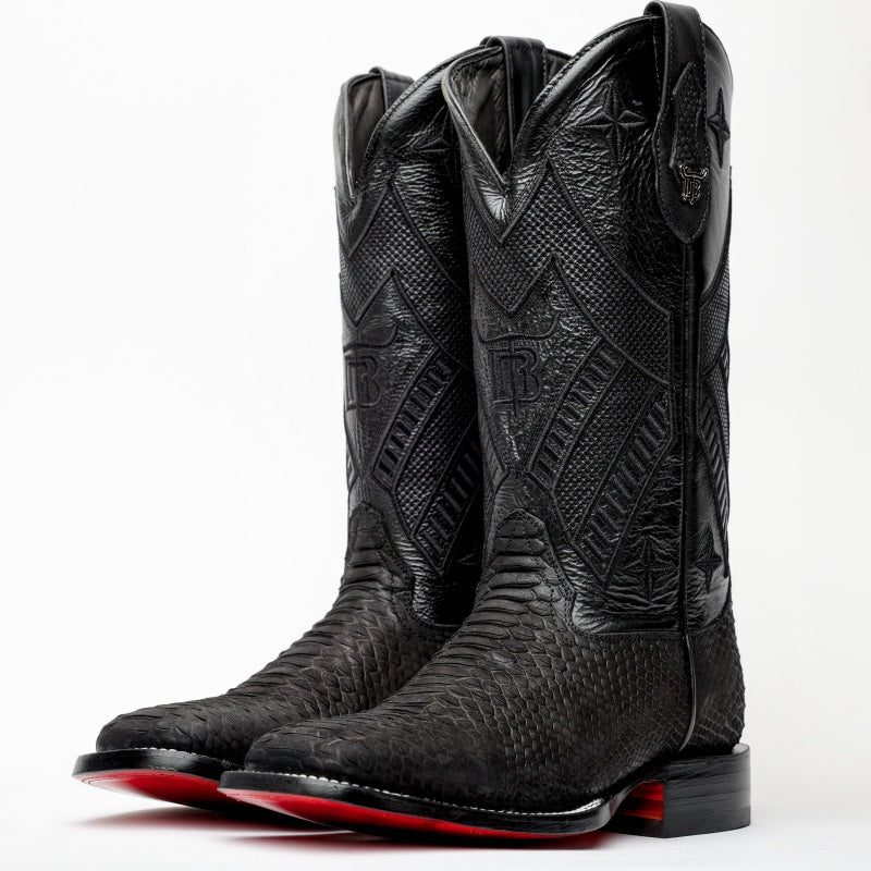 Men's Handcrafted Matte Python Boots