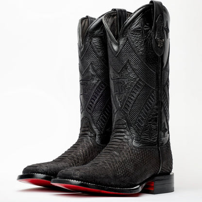Men's Handcrafted Matte Python Boots