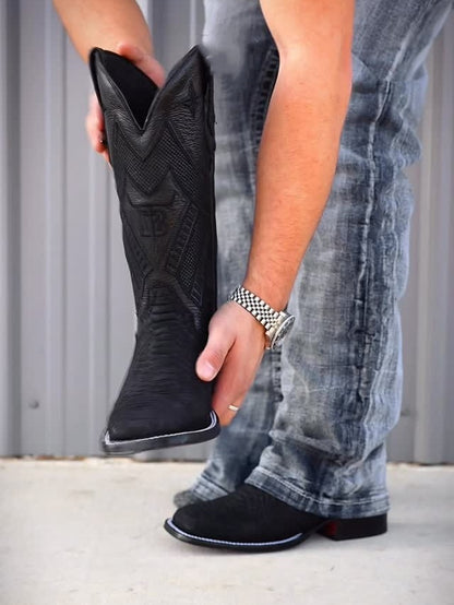 Men's Handcrafted Matte Python Boots