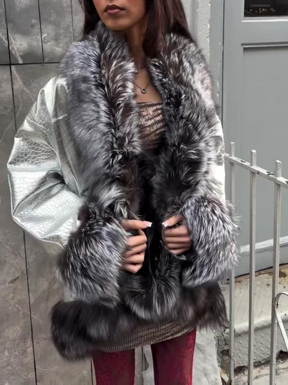 Chic Croc Print Ponho