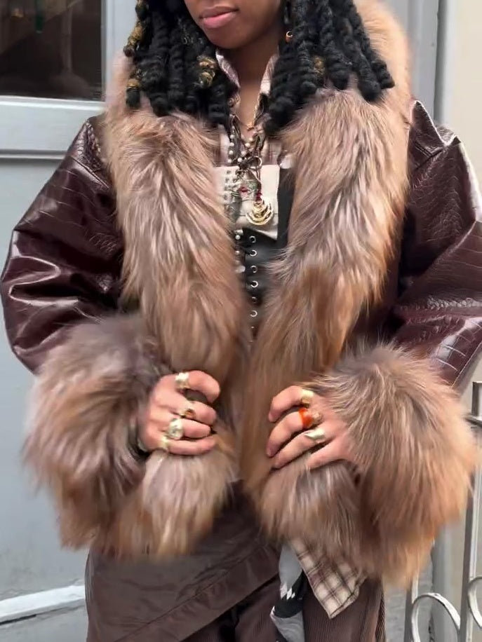 Chic Croc Print Ponho