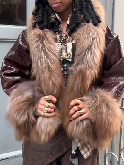 Chic Croc Print Ponho