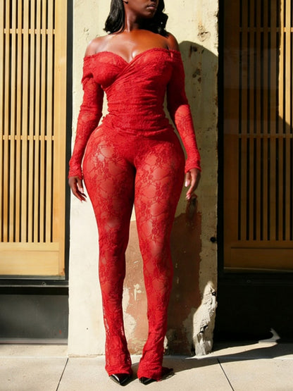 Off The Shoulder Lace Set