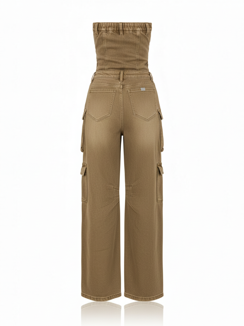 Sleeveless Cargo Jumpsuit