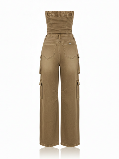 Sleeveless Cargo Jumpsuit