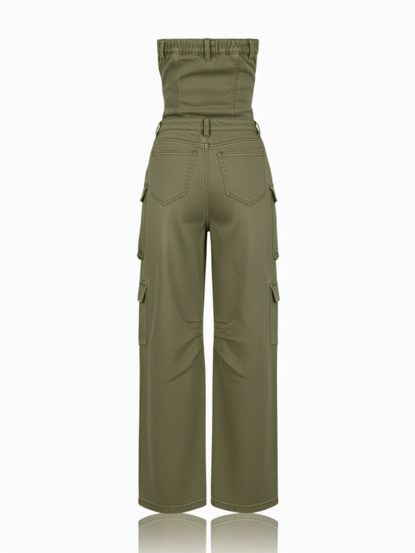 Sleeveless Cargo Jumpsuit