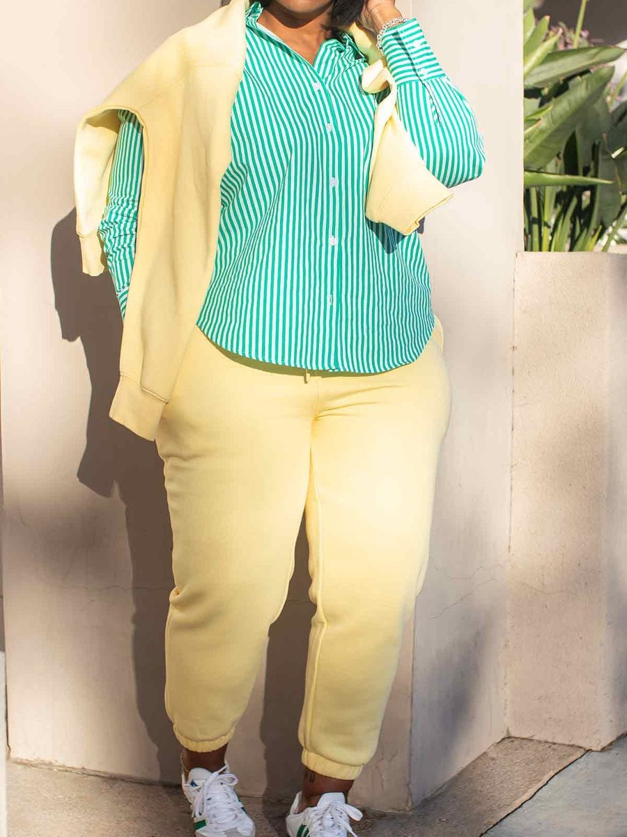 Comfortable Hooded Sweatshirt Two Pieces Set