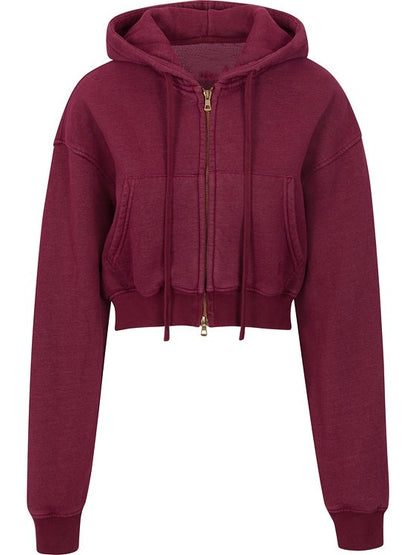 Cargo Hooded Zip-Up Top