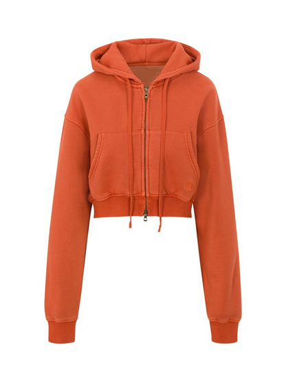 Cargo Hooded Zip-Up Top