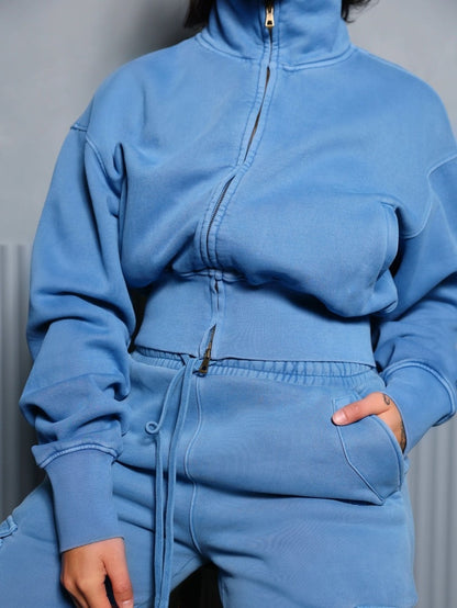 Mock Neck Zip Jacket