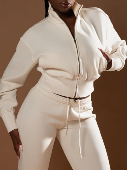 Mock Neck Zip Jacket