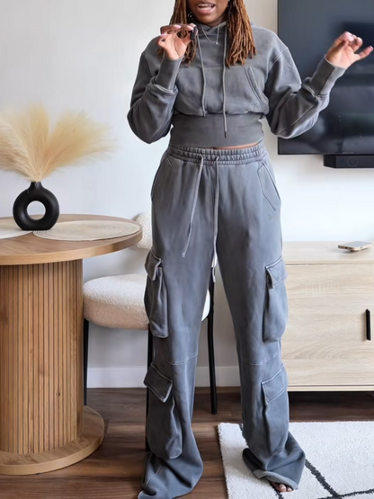 Hoodie & Cargo Pants Two Pieces Set