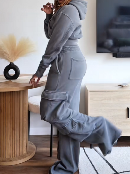 Hoodie & Cargo Pants Two Pieces Set