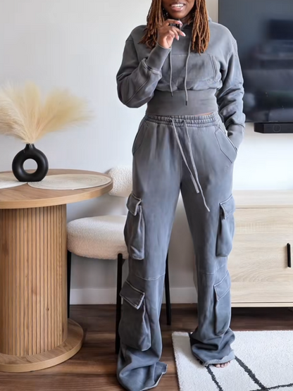 Hoodie & Cargo Pants Two Pieces Set