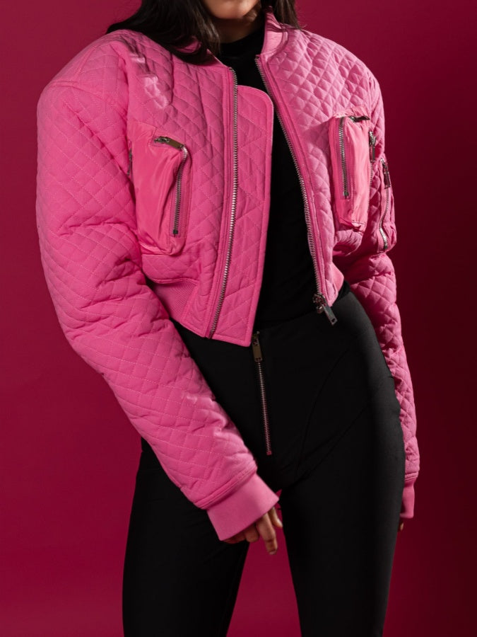 Cropped Bomber Jacket