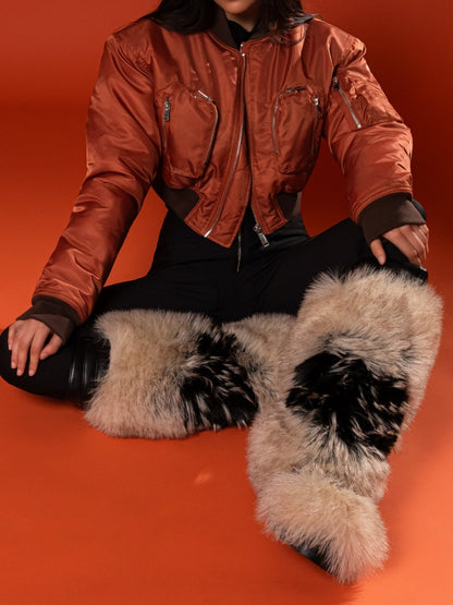 Cropped Bomber Jacket