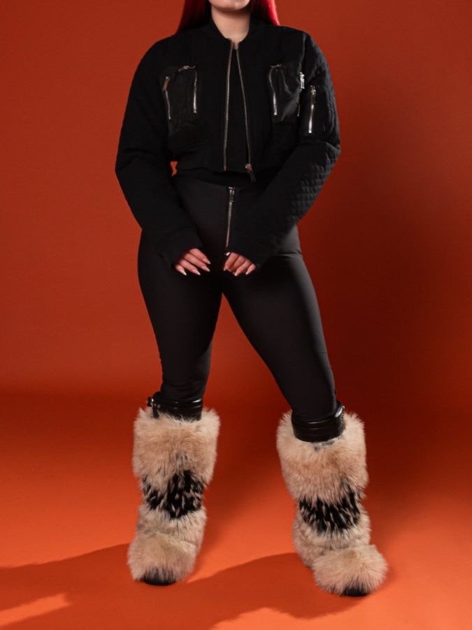 Cropped Bomber Jacket