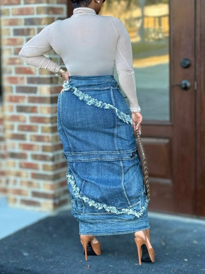 Denim Utility Skirt
