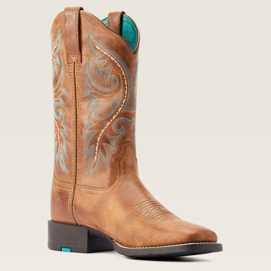 Women's Embroidered Back Zipper Western Boots