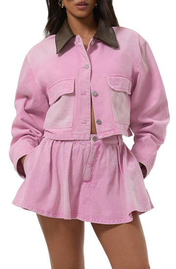 Cute Denim Skort Set