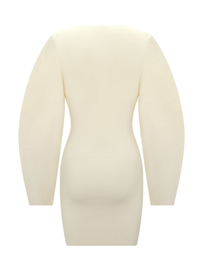 Balloon Sleeve Knit Mini Dress