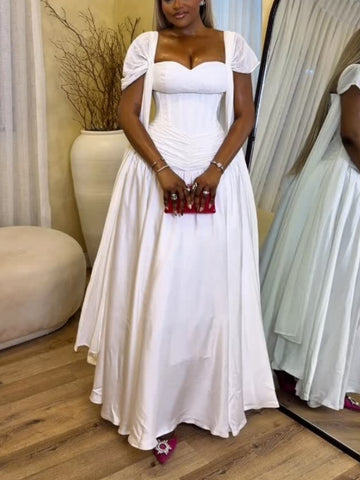 Elegant Ribbon-flowing Gown