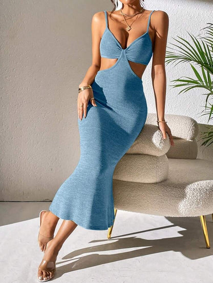 Ribbed Cutout Bodycon Dress