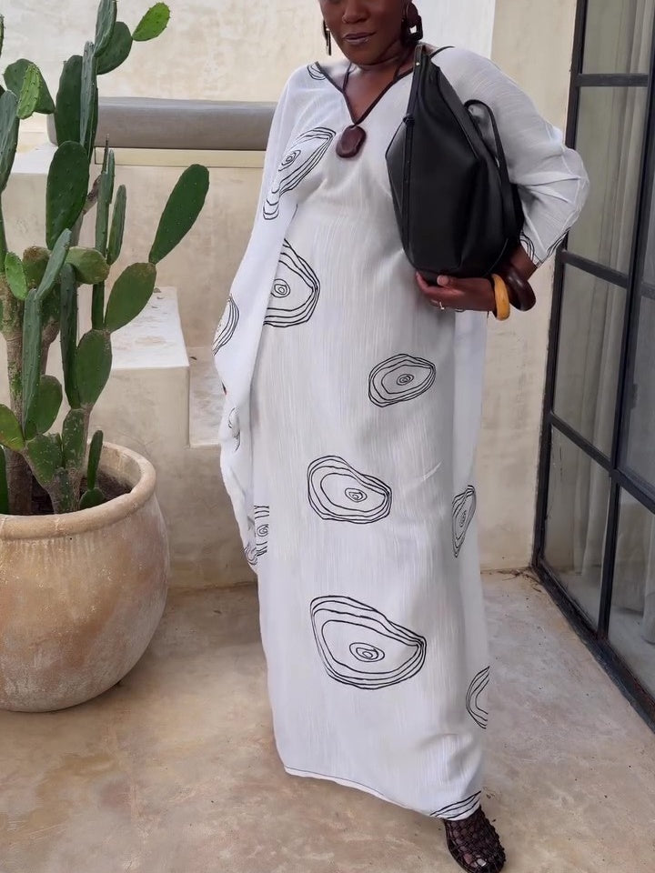 V-neck Loose Maxi Dress