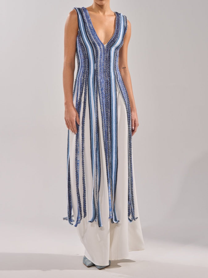 V-neck Sleeveless Tassel Top