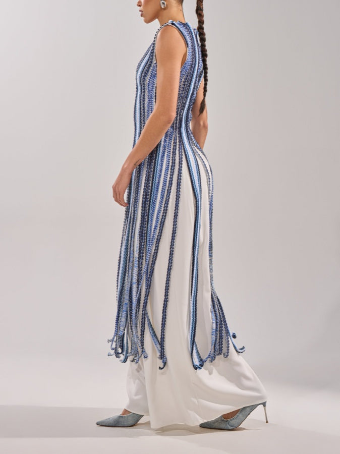 V-neck Sleeveless Tassel Top